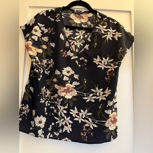 Dark blue flower blouse